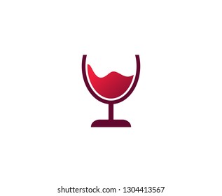 Wine glass logo 