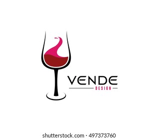 Wine glass logo