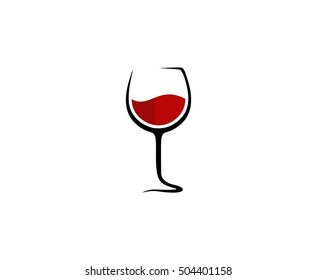 Wine Glass Logo Stock Vector (Royalty Free) 504401158 | Shutterstock