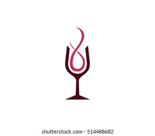 Wine glass logo