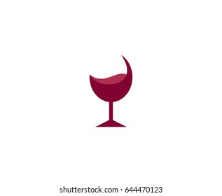 Wine glass logo