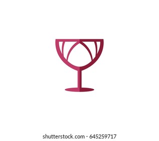 Wine glass logo