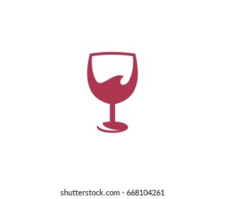 Wine glass logo