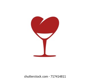 Wine glass logo