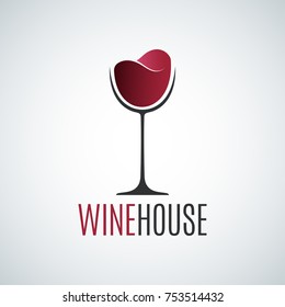wine glass logo background