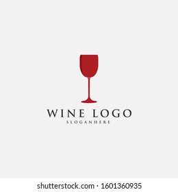 Wine Glass Logo Design Vector Stock Vector (Royalty Free) 1601360935 ...