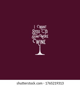 Wine and Glass Logo Design Vector