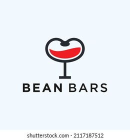 wine glass logo design vector illustration on white background