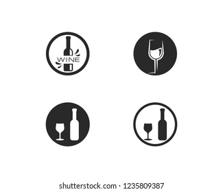 Wine glass Logo Template