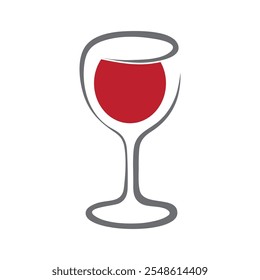 Wine Glass Logo Template icon Illustration design