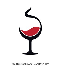 Wine Glass Logo Template icon Illustration design