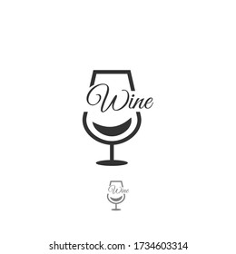 wine glass luxury logo design  template vector, bar logo template inspiration