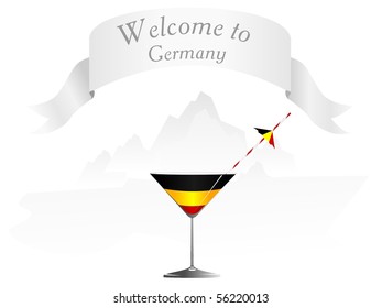 Wine glass with national symbolics of Germany