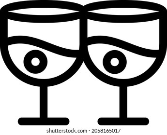 Vectorsymbol-Design von Weinglas
