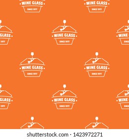 Wine glass pattern vector orange for any web design best