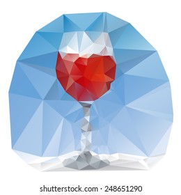 wine glass polygonal
