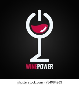 wine glass power concept design background
