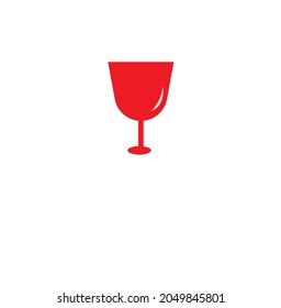 wine glass or red wine or minimalist whiskey illustration