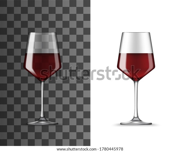 Download Wine Glass Red Wine Realistic Vector Stock Vector Royalty Free 1780445978