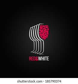 wine glass red and white background
