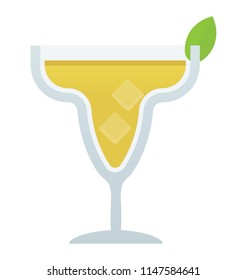 
A wine glass with refreshing drink and mint leaf, whiskey smash 
