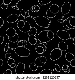 wine glass seamless pattern