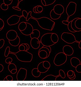 wine glass seamless pattern