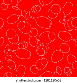 wine glass seamless pattern