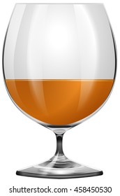 Wine glass with short holder illustration