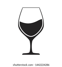 Wine Glass sign. Vector icon symbol