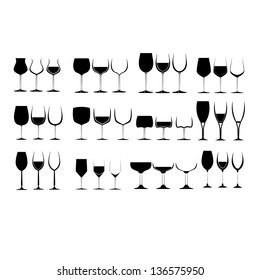 Wine Glass Silhouette Collection