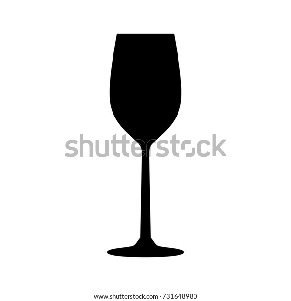 Download Wine Glass Silhouette Isolated On White Stock Vector ...