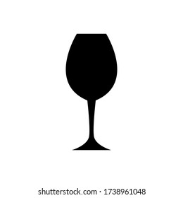 Wine Glass silhouette vector design illustration isolated in white