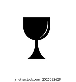 Vaso de vino Vector de icono simple.