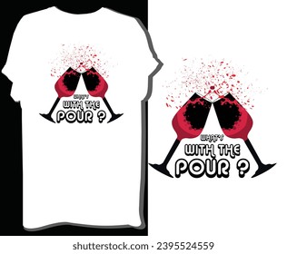 Wine Glass T shirt design
