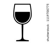 Wine glass with wine for tasting flat vector icon for apps and websites
