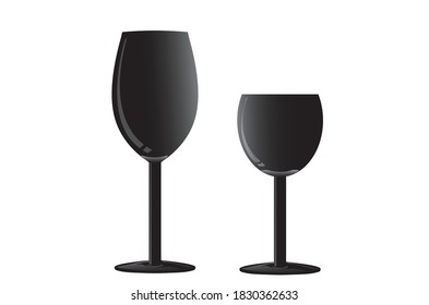 Wine glass vector 3d illustrated