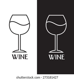 wine glass vector design template