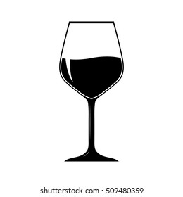 Wine glass vector. Drink vector.