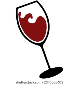 Wine Glass Vector, Elegant Glassware Design With A Romantic Vibe