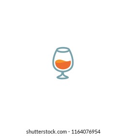 Wine Glass Vector Flat Icon