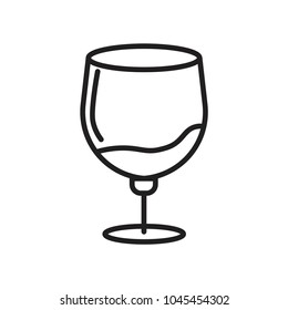 Wine glass vector icon,