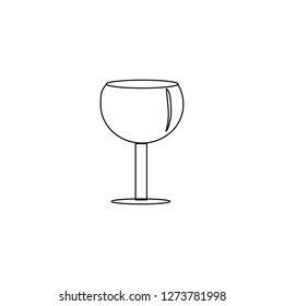 Wine glass vector icon.