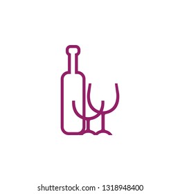Wine glass vector icon