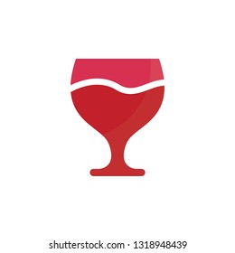 Wine glass vector icon