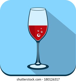 Wine glass vector  icon