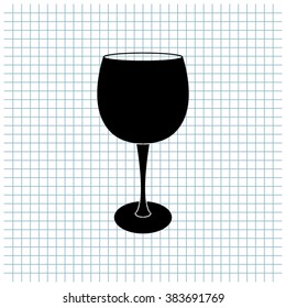 wine glass vector icon
