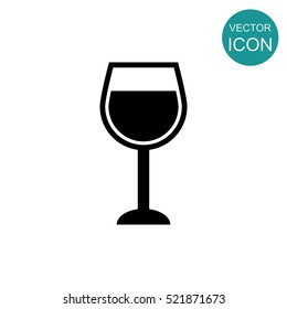 Wine glass vector icon