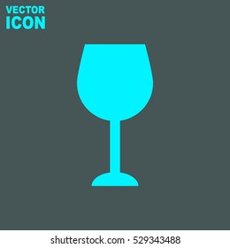 Wine glass vector icon