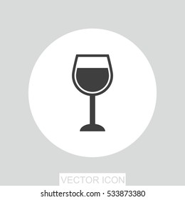 Wine glass vector icon